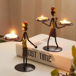 Candle Holders Romantic Home Decoration Abstract Character Sculpture Candlestick Miniature Figurines Handmade Art Gifts