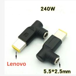 Free shipping 240W high-power elbow DC adapter DC5.5 * 2.5 female for Lenovo square port male power source adapter