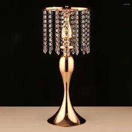 Candle Holders Candlestick Flower Candelabras Gold Silver Holder With Tassel Wedding Decoration Party Ornament Home Decor