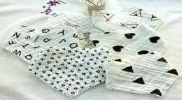 INS Baby Eight layer gauze triangular bibs Burp Cloths infant dimensional embroidered Ice cream deer towel cotton slobber5482954