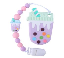 Baby Silicon Bead Pacifier Icecream Teethers Euro America Trade Hand Made Safe Infant Baby Gracious ToysTeether Chain Clips7909995