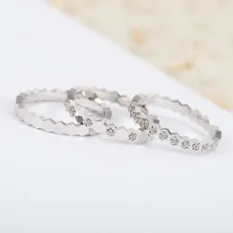 Cluster Rings 925 Sterling Silver Cellular Ring Ladies Fashion Simple Jewellery Party Valentine's Day Gift
