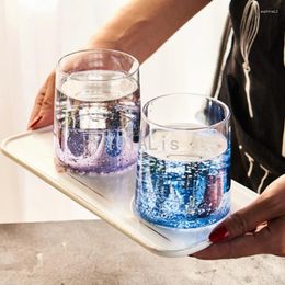 Wine Glasses 250ml V-Shaped Cup-Style Creative Starry Whiskey Glass Flats Vodka Beer Steins Juice Cup Bar Household Drinking Utensils