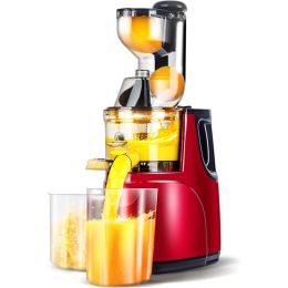 Juicers Slow Masticating Juicer Cold Press Juice Extractor Apple Orange Citrus Juicer Machine with Wide Chute Quiet Motor for Fruit