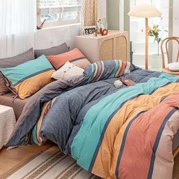 Bedding Sets The Four-piece Bedroom Bed Sheet Set Winter Thick Sanded Soft Wash Quilt Cover Fashion Simple Family El