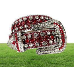 Large Size Rhinestones Belts Western Cowgirl Cowboy Bling Crystal Studded Leather Belt Removable Buckle For Men Women2437411