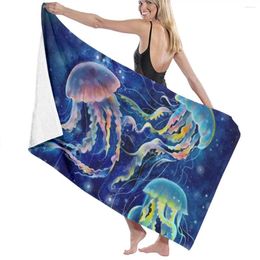 Towel Undersea World Jellyfish Bathing Towels Microfiber Bath Robe Adult Bathroom Home Textile Absorbent Shower