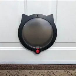 Cat Carriers Pet Locking Cover Unique Safe Button Quiet Cats Door Flap For Wall Dog
