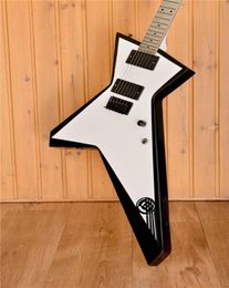 Rare GT Glenn Tipton Judas Priest White Cream Explorer Electirc Guitar Copy EMG Picups Dot Inlay Black Hardware1450335