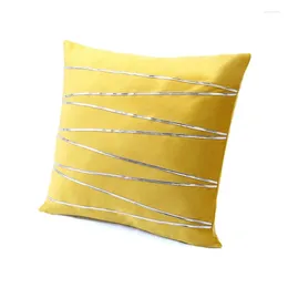 Pillow Inyahome Set Of 2 Silver Stripe Velvet Throw Covers Case Luxury Modern Pillowcases For Bed Sofa Couch Car Chair