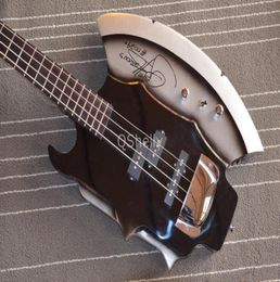 RARE Xort GENE SIMMONS AXE Signature Guitar Black Sliver 4 Strings Electric Bass Guitar Precision Bass Neck Pickup Chrome Bridg9485171