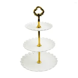 Plates Birthday 3 Layer Cake Stand 3-tiers Dessert Party Wedding Product Elegant Design Widely Application