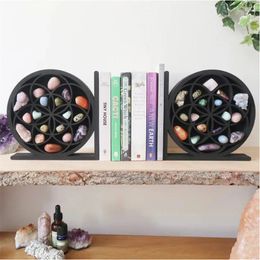 Decorative Plates Sun And Moon Bookend Crystal Locker Shelf Storage Rack Book Clip Bohemian Bedroom Living Room Decor Home Decoration