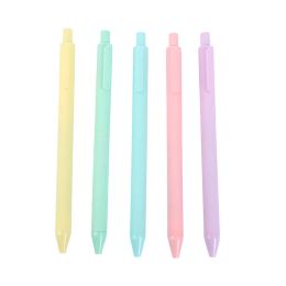 Pens 10PCS Macaron Ballpoint Pen Candy Colour Cute Press Gel pens Office Supplies Student Pen School Writing Stationery Wholesale