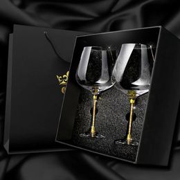 Light Luxury High-end Crystal Cup Red Wine Glass Set Tall Glass Party Wine Glass Glasses Drinking Glasses for Champagne Flute 240408