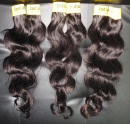 factory 100 processed pure indian human hair bundles 20pcs bulk body wave weaving weft3551870