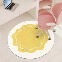 Carpets Round Crystal Velvet Study Computer Room Rug Ins Style Bedroom Bedside Carpet Living Sofa Coffee Table Mat Washable