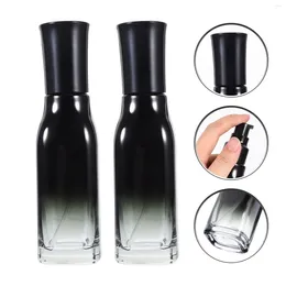 Storage Bottles 2 Pcs Lotion Press Bottle Pump Travel Containers Liquids Glass Dispenser