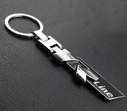 NEW Alloy Metal Keyring Keychain Car Logo R Line Rline Fit for VW Polo Golf Jetta Passat CC R32 R36 Key Ring Car Styling1068314