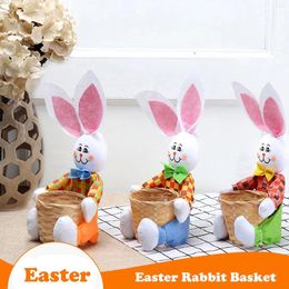 Decorative Figurines Cute Easter Basket Eggs Candy Gifts Storage Bag Party Decoration Desktop Ornaments For Kids Gift