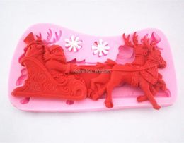 Baking Moulds Santa Claus Elk Fondant Candy Mould Cake Decorating Moulds