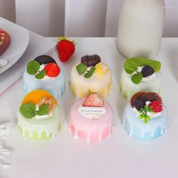 Decorative Flowers 6pcs Simulation Cake Model Ornament Fake Paper Cup Set InsDessert Table Food Pography Props Exhibition Hall Window