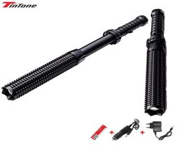 Flashlight Self Defense Stick Telescopic Mace LED Torch Security Lamp 18650 Battery 21032225210206623139