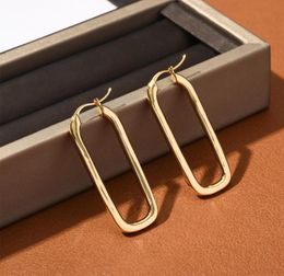 French Fashion Stud Simple Rectangular Earrings Ins Cold Wind Trend Personality Titanium Steel Hundred Matching Gifts7615502