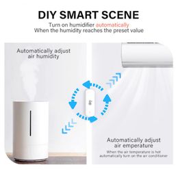 Tuya WiFi ZigBee Smart Temperature Humidity Sensor Smart Home Temperature Sensors Works With Alexa Google Assistant Smart Life
