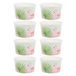 Disposable Cups Straws Small Bowl Party Accessories Paper Cake Containers Cup Supplies Holder Ice Cream