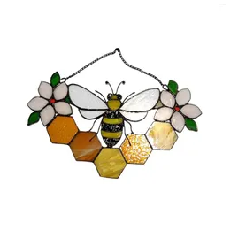 Decorative Figurines Hanging Ornament Cartoon Bee Flower Patterns Window Pendants Tools For Living Room Bedroom Office
