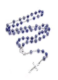 Rosary beads necklace religious beads necklace Christian prayer supplies religious gifts Best friend gift3258114