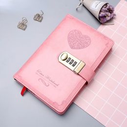 Planners Diary B6 Password Book with Lock Retro Notebook Travel School Girls Gift Notebook Journal Business Planner