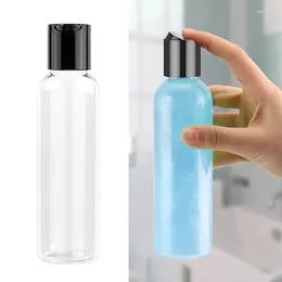 Storage Bottles 10pcs 30-100ml Clear Plastic Empty With Disc Top Caps Travel Squeezable Refillable Containers For Shampoo Lotions Cream