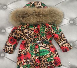 2020 children retail clothes Winter kids girl Fashion printed Coats baby girl hooded warm outwear Down Coat2424181
