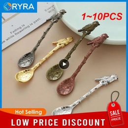 Coffee Scoops 1-10PCS Zinc Alloy Tea Mixing Spoon Small Decor Vintage Gift For Bar Party Ice Cream Dessert