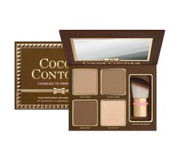 Drop COCOA Contour Kit 4Colors Bronzers Highlighters Powder Palette Nude Colour Shimmer Stick Cosmetics Chocolate Eyeshadow2491374