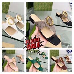 2024 Designer Sandals Slippers New Rubber Sandals Brocade Women Men Slipper Flip Flops Womens Beach Sandal with box big size