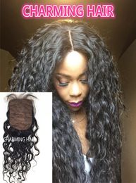 Brazilian Water Wave Silk Base Closure 35x4 Unprocessed Wet and Wavy Virgin Brazilian Hair Water Wave Silk Closure 8quot20036546437