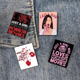 halloween horror scary movie film brooch Cute Anime Movies Games Hard Enamel Pins Collect Cartoon Brooch Backpack Hat Bag Collar Lapel Badges