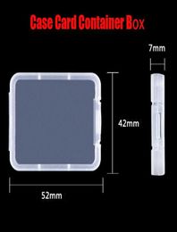 DHL Memory Card Case Box Protective Case for SD SDHC MMC XD CF Card Shatter Container Box White transparent7605192