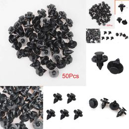 2024 2024 50Pcs Fender Bumper Push-Type Retainer Rivet Car Fastener For Nissan Infiniti 01553-09321 8Mm Hole Plastic Retaining Clip