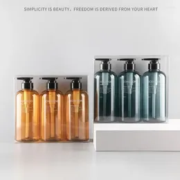 Storage Bottles 3Pack Empty Shower Bottle Set For Shampoo Hair Conditioner And Body Wash