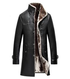 Men Sheep Leather Jacket Coat Parka Real Fur Mens Clothing Long Plush Thick Over Winter Sheepskin Jackets Men Large Size7787598