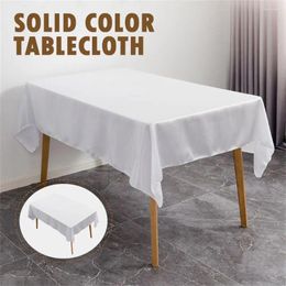 Table Cloth Solid Colour Satin Tablecloth Wedding White For Christmas Baby Shower Birthday Events Banquet Decor Home Dining B5A4