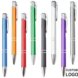 Pens 100Pcs Hot sell Custom Metal Ballpoint pen with logo advertising ballpoint pen wholesale Personalised metal pen