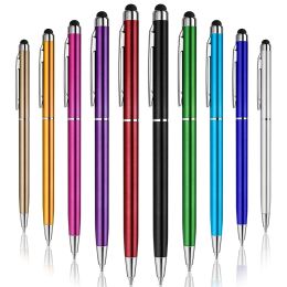 Pens New Universal 2 In 1 Metal Stylus Pens with Ballpoint Pens Touch Screen Pen for All Capacitive Screen for Iphone 13 Smart Phone