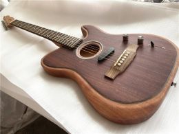 Pegs High Quality Mahogany Wood Color Electric Box Electric Guitar Sound Hole Free Freight