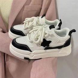 Casual Shoes White Woman School Platform Sneakers Vintage Vulcanize Kawaii Tennis Female Korean Fashion Footwear Flats