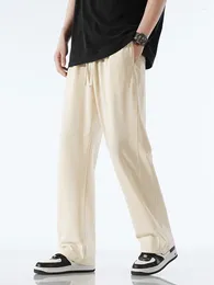 Men's Pants 2024 Summer Sweatpants Korean Fashion Sportswear Light&Thin Cotton Straight Track Casual Loose Home Trousers